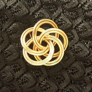 Vintage Monet Circular Infinity Knot Brooch